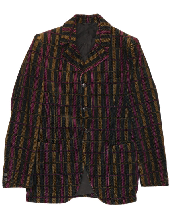 San Remo Mens 3 Button Blazer Jacket IT 48 Medium Multicoloured Check