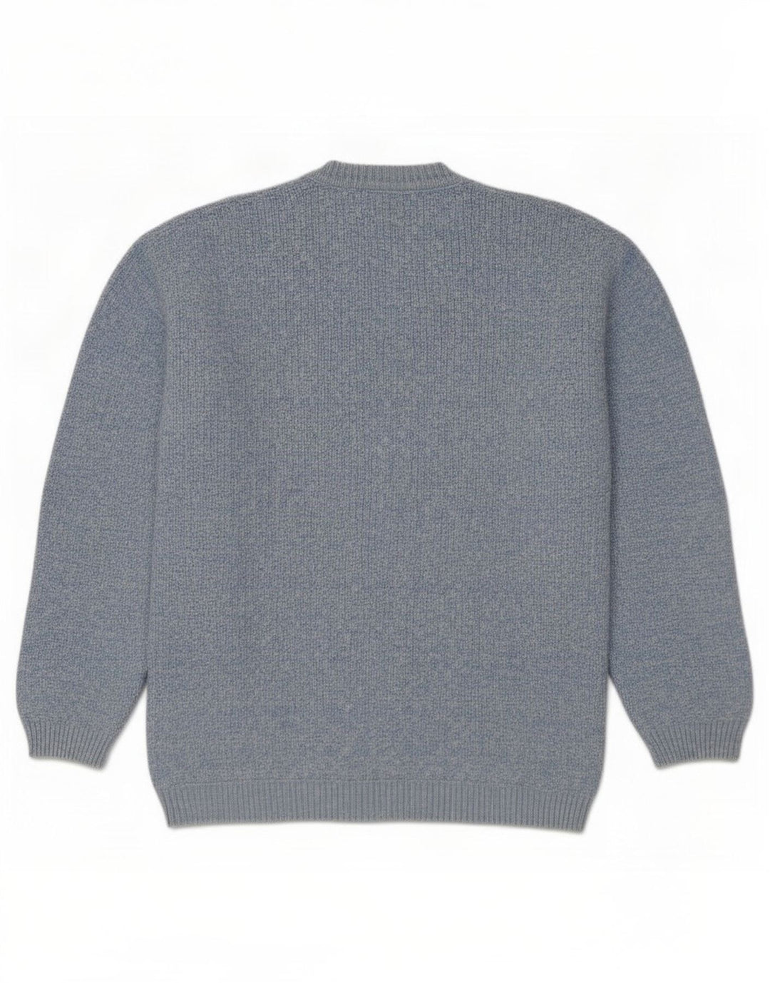 Colorado Mens V-Neck Jumper Sweater Medium Blue Flecked Cotton