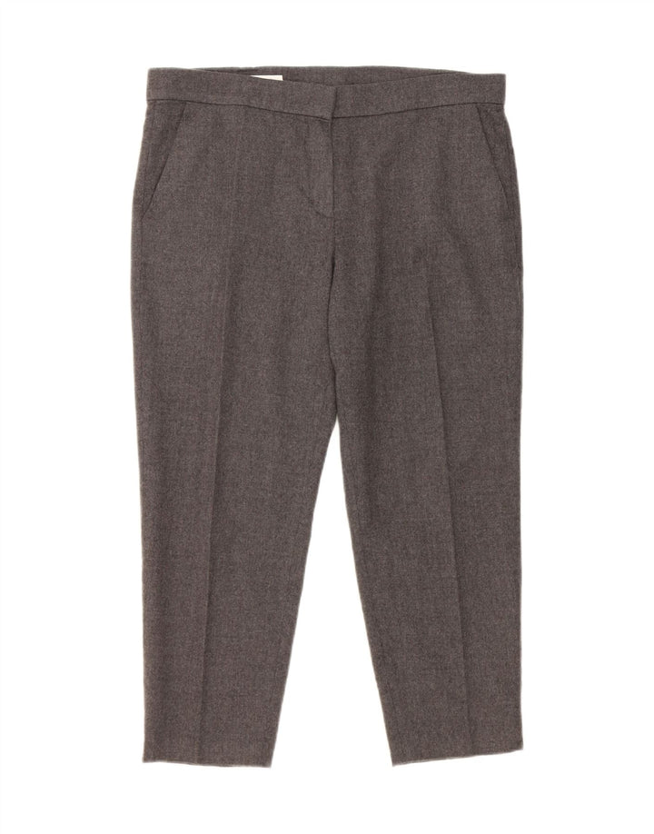 Escada Womens Capri Suit Trousers EU 40 Medium W34 L23 Grey Wool