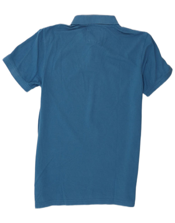 Crew Clothing Mens Polo Shirt Medium Blue Cotton