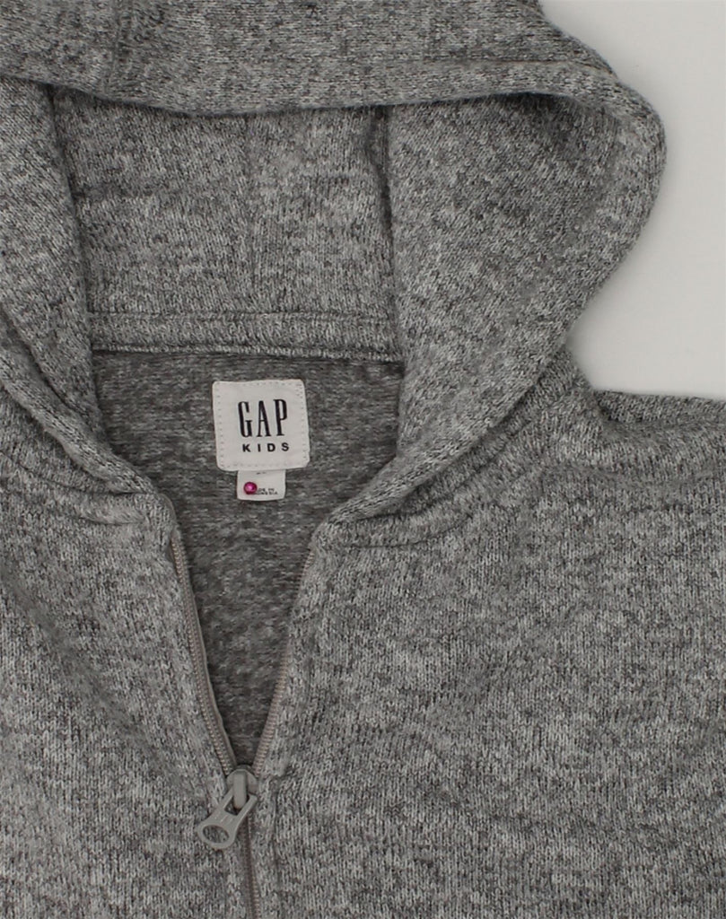 GAP Boys Zip Hoodie Sweater 12-13 Years XL Grey Polyester | Vintage Gap | Thrift | Second-Hand Gap | Used Clothing | Messina Hembry 