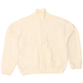 Zara Womens Oversized Bomber Jacket UK 6 XS White Polyester