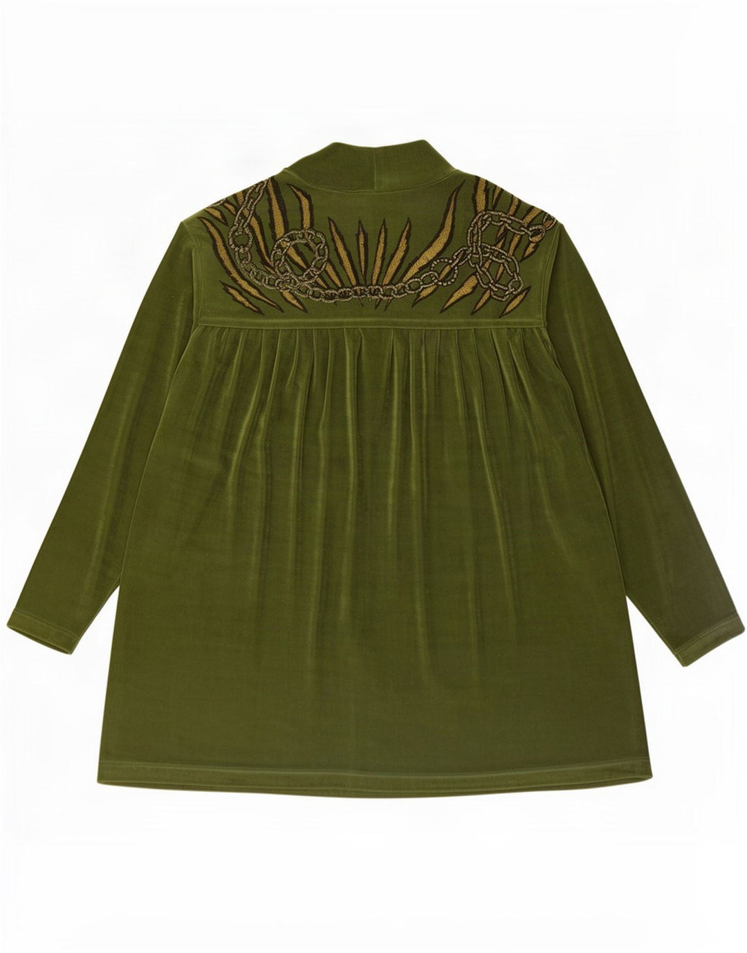 Piccadilly Womens Oversized Abstract Pattern Shirt Blouse UK 10 Small Green
