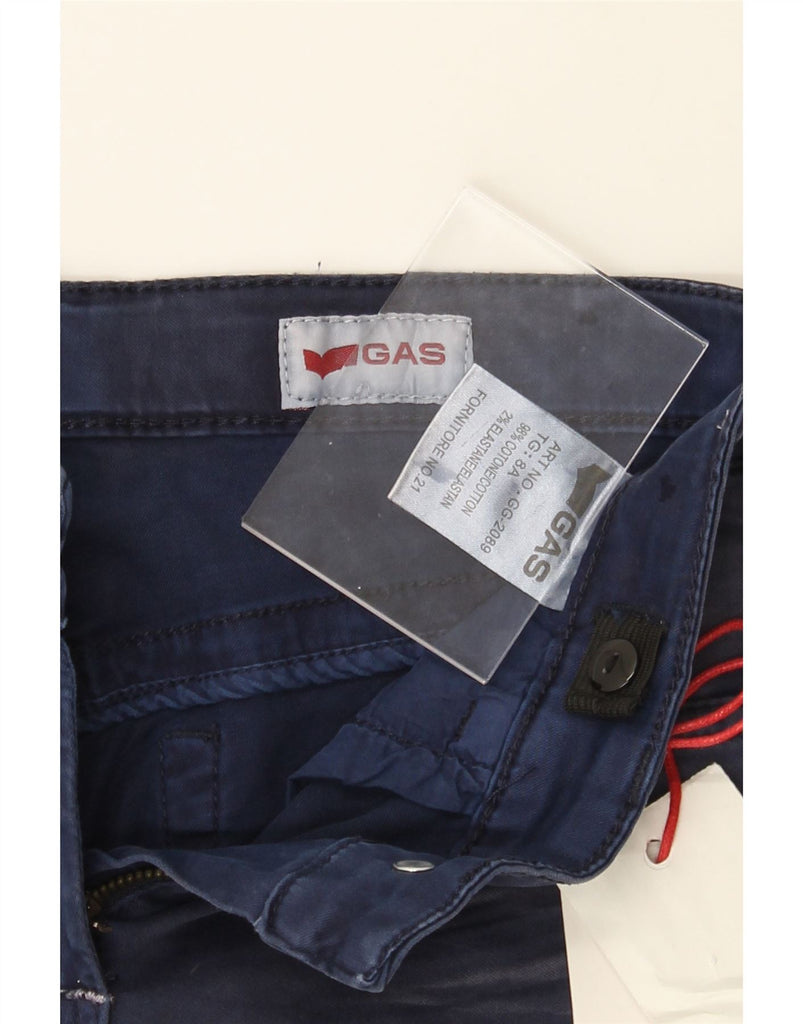 GAS Girls Slim Jeans 9-10 Years W24 L24 Navy Blue Cotton Vintage Gas and Second-Hand Gas from Messina Hembry 