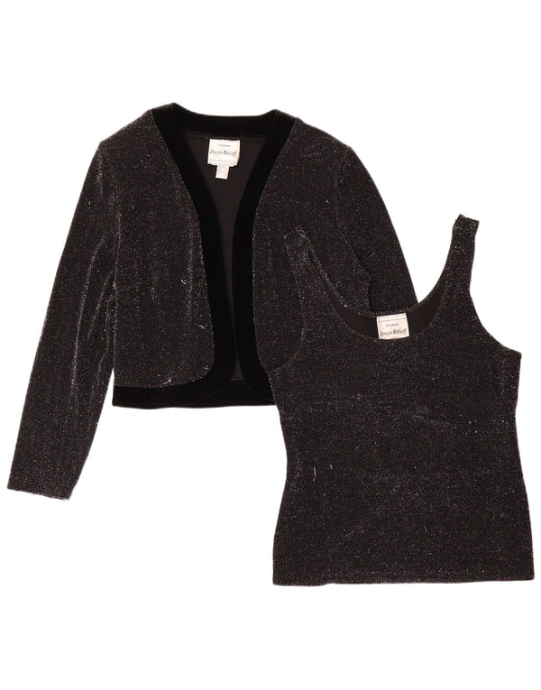 Joseph Ribkoff Womens 2 Piece Set UK 12 Medium Black Polyester