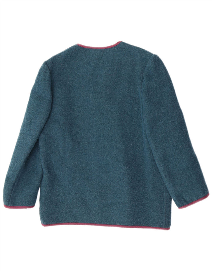 Ungaro Womens Blazer Jacket UK 14 Medium Turquoise Wool