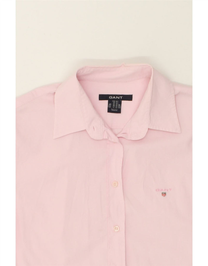 GANT Womens Slim Fit Short Sleeve Shirt UK 18 XL Pink Cotton | Vintage Gant | Thrift | Second-Hand Gant | Used Clothing | Messina Hembry 