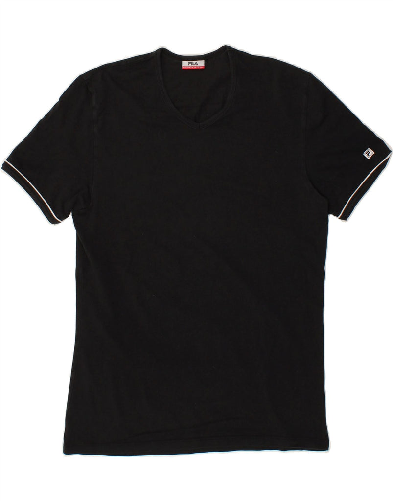 FILA Mens T-Shirt Top Small Black Cotton Vintage Fila and Second-Hand Fila from Messina Hembry 