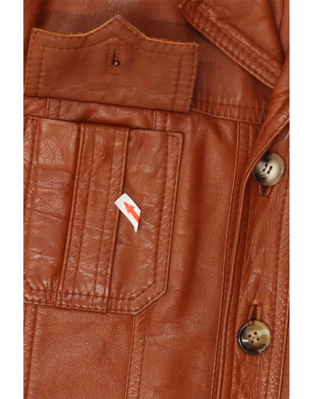 Vintage Mens Leather Jacket UK 38 Medium Brown