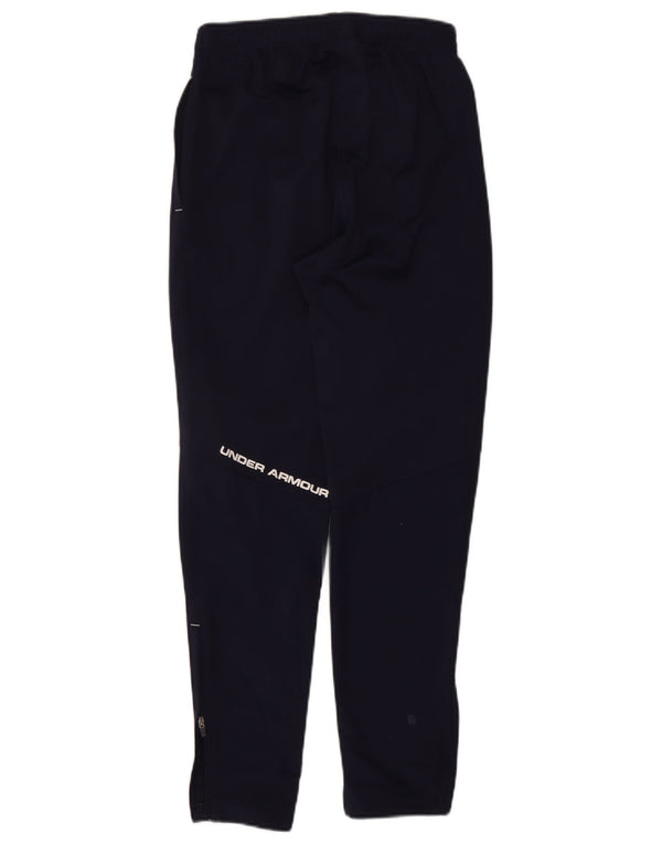 Under Armour Mens Graphic Tracksuit Trousers Small Navy Blue Polyester