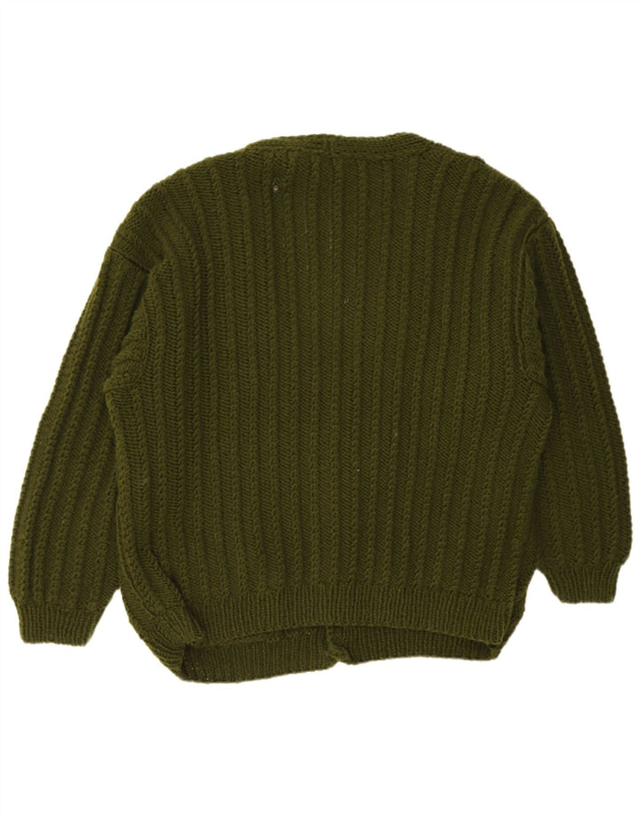 Vintage Mens Cardigan Sweater XL Khaki