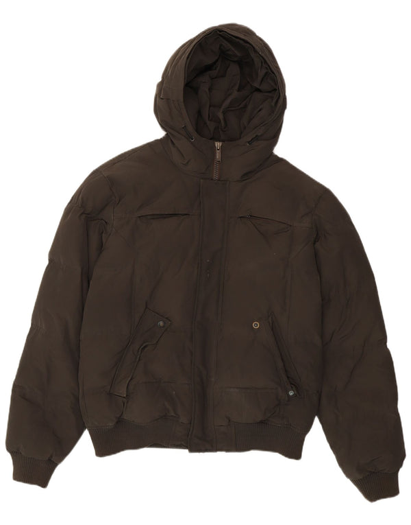 Bomboogie Mens Hooded Padded Jacket UK 42 XL Grey Polyester