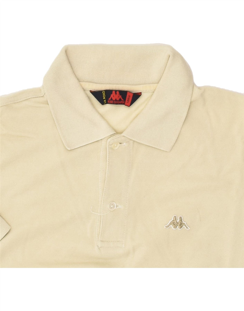 KAPPA Mens Polo Shirt Large Beige Cotton | Vintage Kappa | Thrift | Second-Hand Kappa | Used Clothing | Messina Hembry 