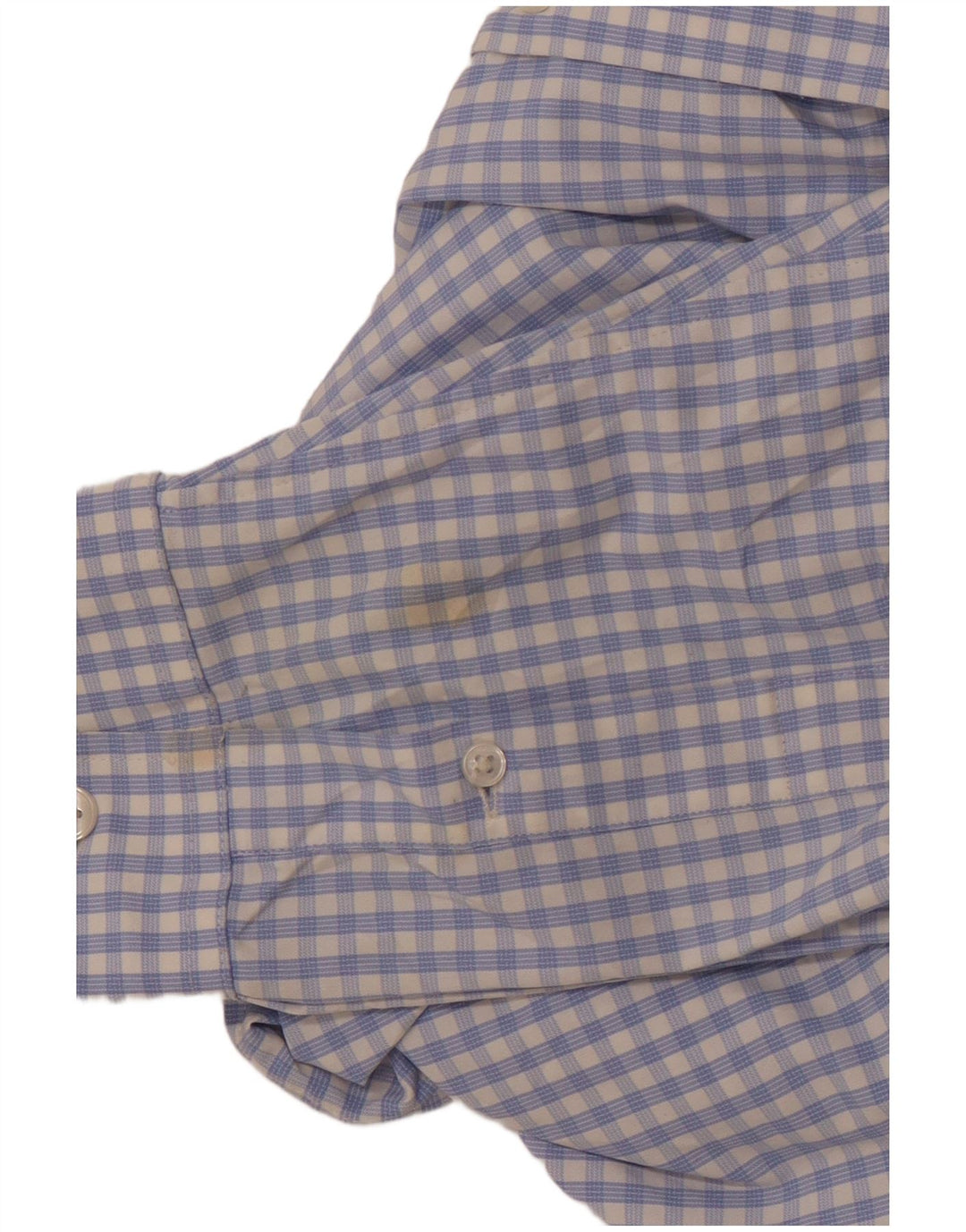 BONOBOS Mens Athletic Fit  Shirt Large Blue Gingham Nylon