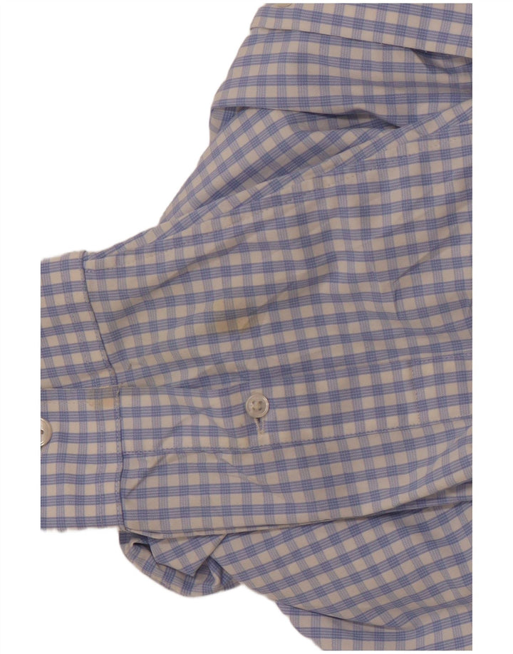 BONOBOS Mens Athletic Fit  Shirt Large Blue Gingham Nylon