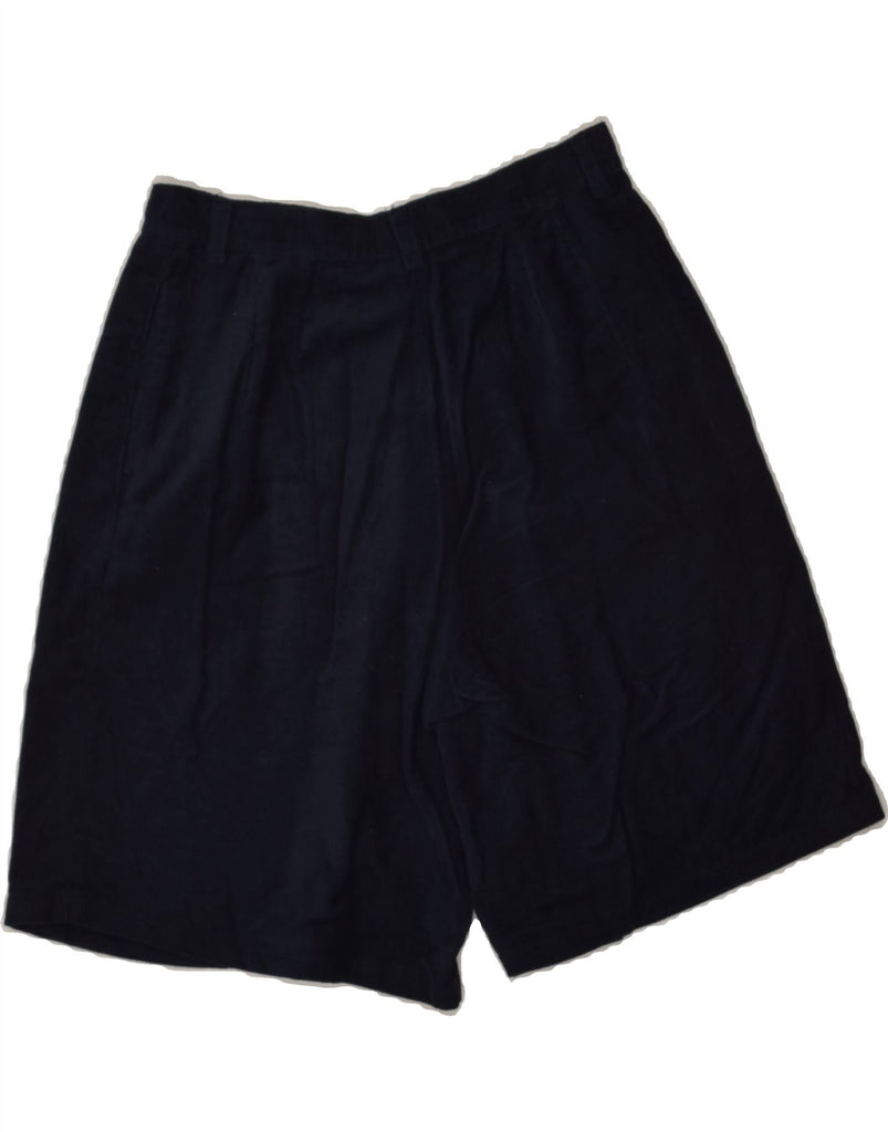 VINTAGE Womens Wide Leg Corduroy Shorts IT 44 Medium W28 Navy Blue | Vintage Vintage | Thrift | Second-Hand Vintage | Used Clothing | Messina Hembry 