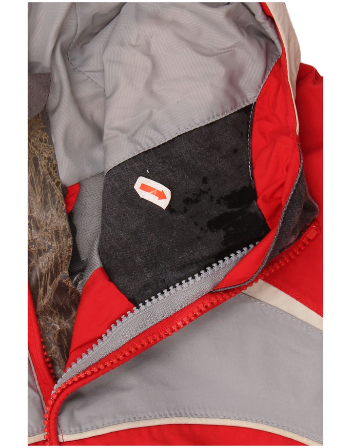 NIKE Womens Storm-Fit Windbreaker Jacket UK 14 Medium Red Colourblock