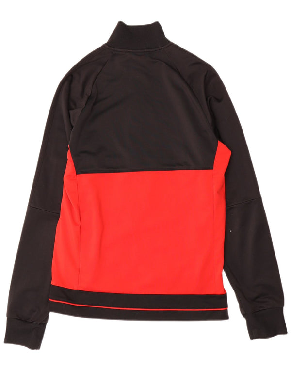 Adidas Mens Tracksuit Top Jacket Small Black Colourblock Polyester