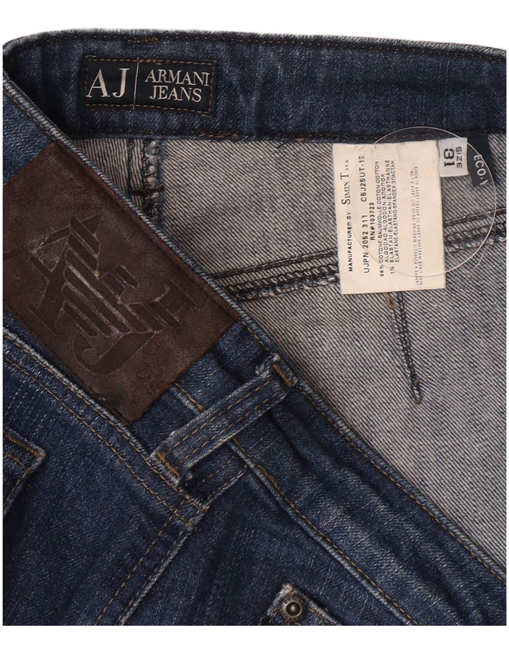 Armani Womens Bootcut Jeans W31 L31 Blue Cotton