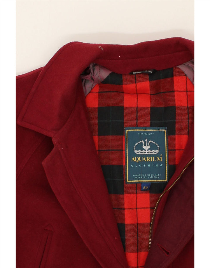 VINTAGE Mens Overcoat IT 50 Large Red