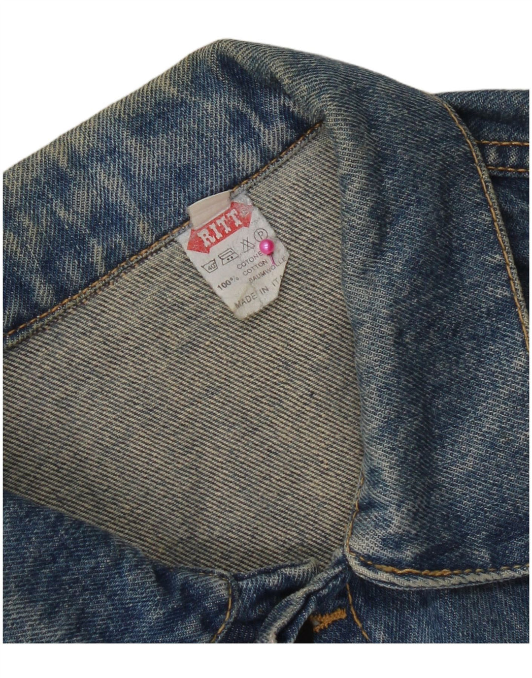 Ritt Mens Denim Jacket UK 40 Large Blue Cotton