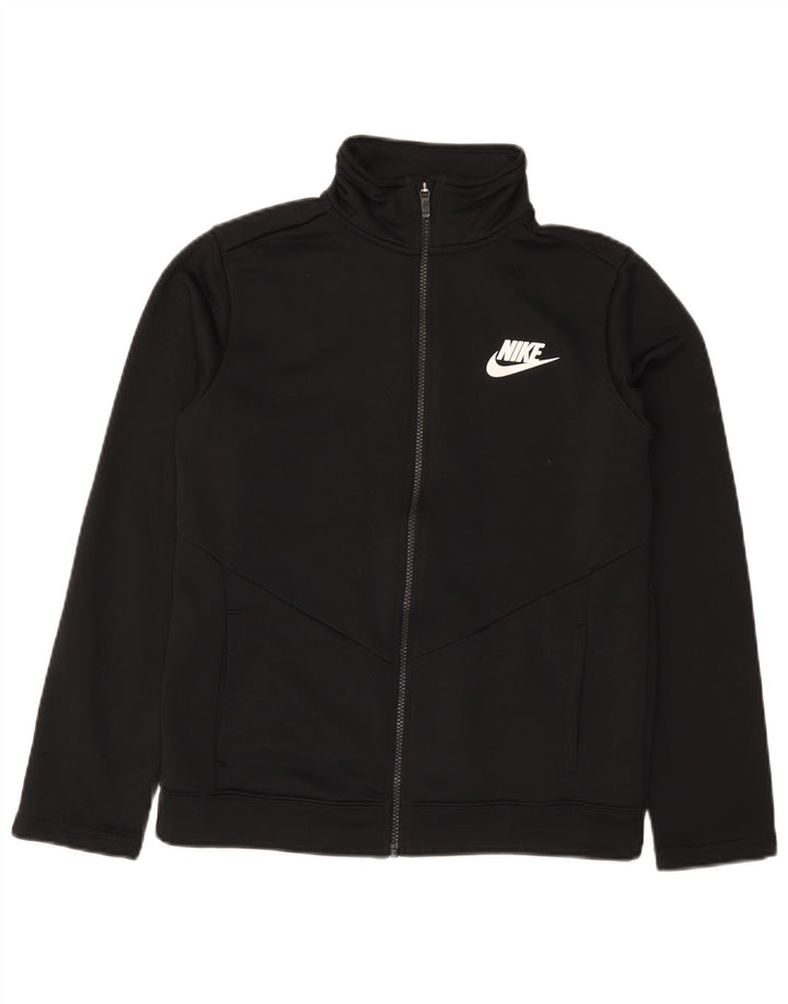 Nike Boys Tracksuit Top Jacket 13-14 Years XL Black Polyester
