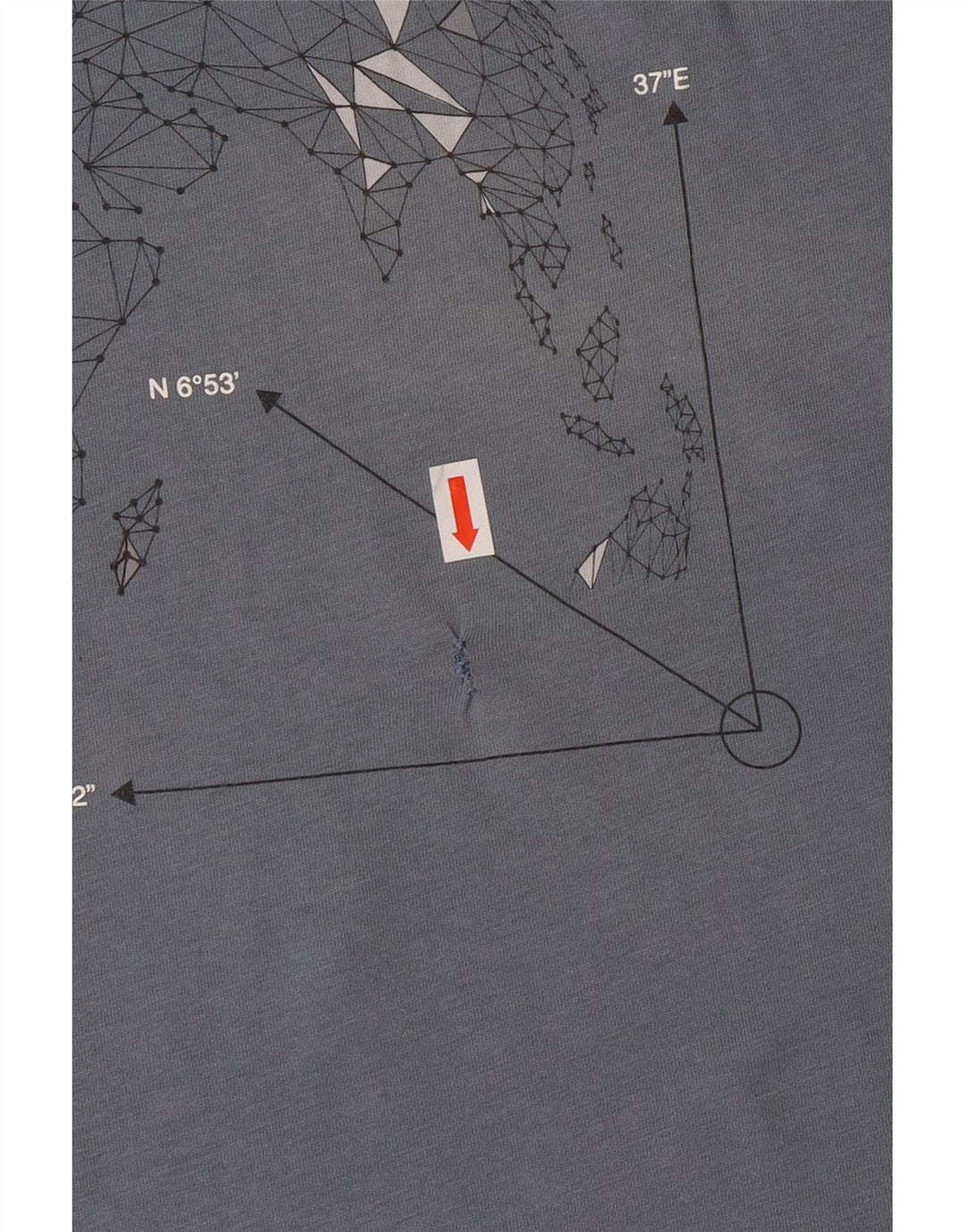 PEUTEREY Mens Graphic T-Shirt Top XL Blue Cotton