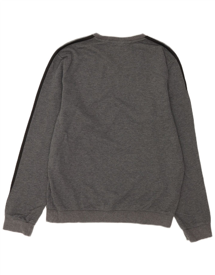 Adidas Mens Sweatshirt Jumper Medium Grey Cotton