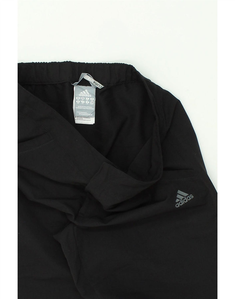 ADIDAS Womens Climalite Tracksuit Trousers UK 10 Small Black Polyester | Vintage Adidas | Thrift | Second-Hand Adidas | Used Clothing | Messina Hembry 