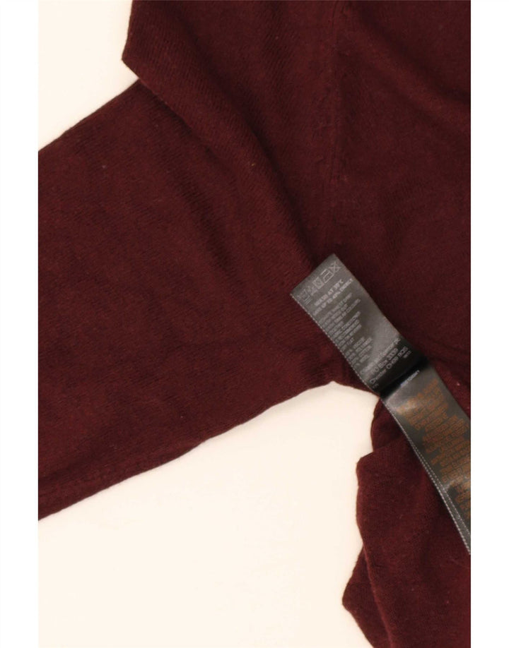 Marks & Spencer Womens Roll Neck Jumper Sweater UK 10 Small Burgundy