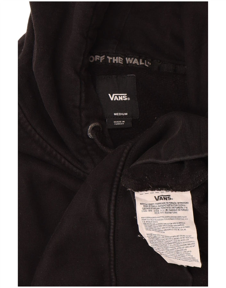Vans Mens Graphic Hoodie Jumper Medium Black Cotton