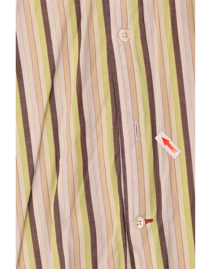 Guess Mens Shirt Large Multicoloured Striped Cotton