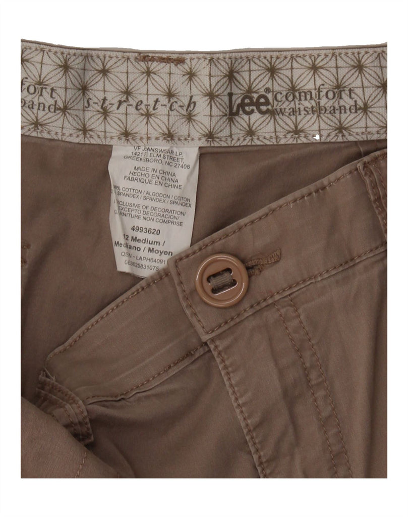 LEE Womens Straight Capri Trousers US 12 Large W32 L17 Brown Cotton Vintage Lee and Second-Hand Lee from Messina Hembry 