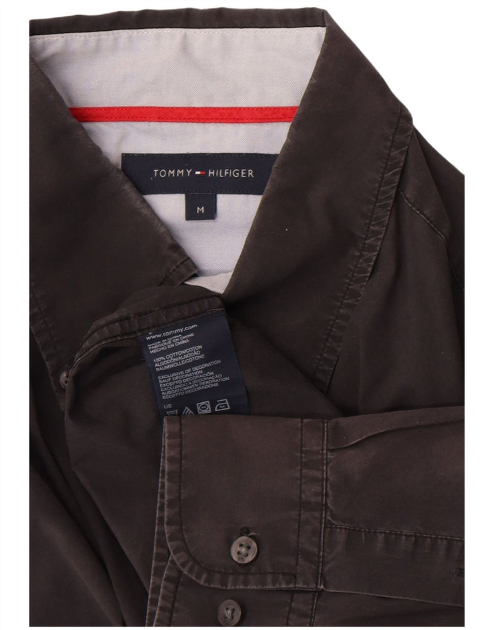 Tommy Hilfiger Mens Shirt Medium Black Cotton