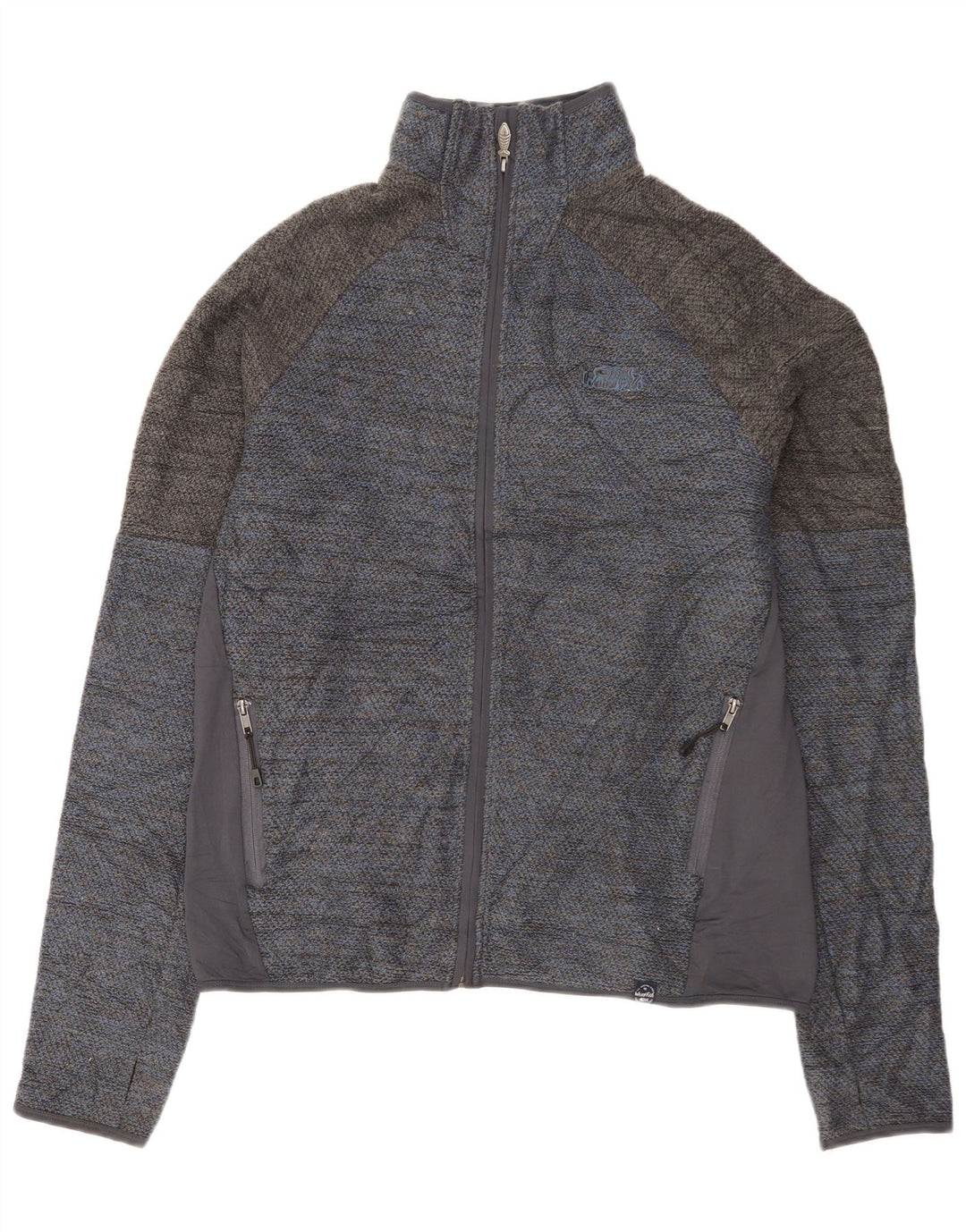 Weird Fish Mens Tracksuit Top Jacket Large Blue Colourblock Polyester