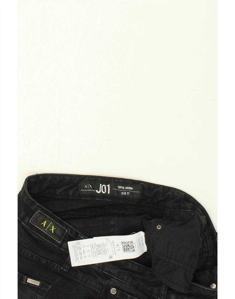 ARMANI EXCHANGE Mens Super Skinny Jeans W32 L32 Black Cotton | Vintage Armani Exchange | Thrift | Second-Hand Armani Exchange | Used Clothing | Messina Hembry 