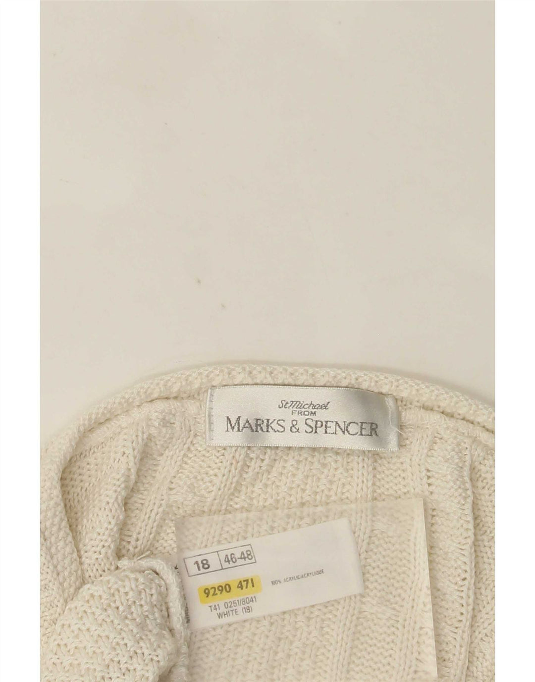 Marks & Spencer Womens Oversized Cardigan Sweater UK 18 XL White