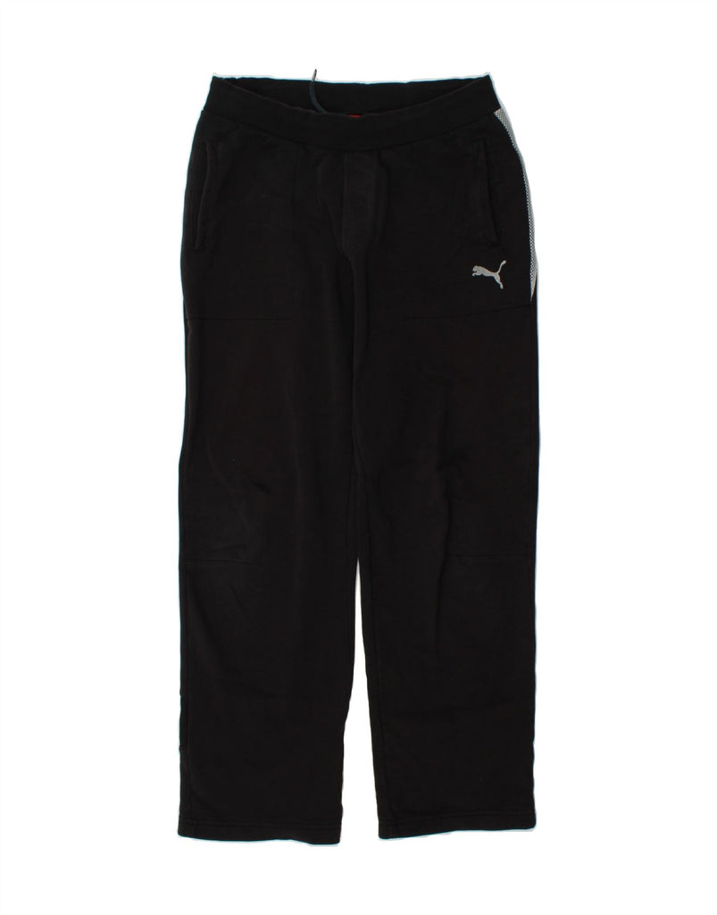 PUMA Mens Graphic Tracksuit Trousers Medium Black Vintage Puma and Second-Hand Puma from Messina Hembry 