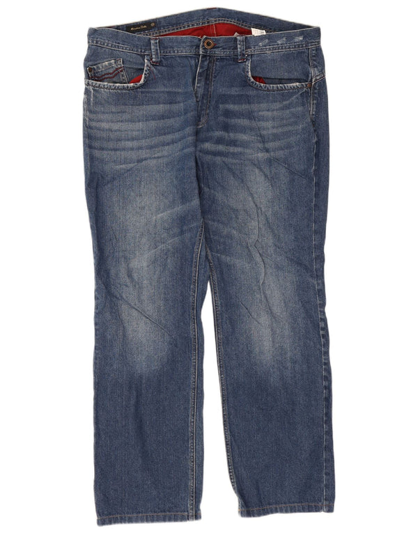 Massimo Dutti Mens Straight Jeans EU 48 XL W38 L29 Blue Cotton