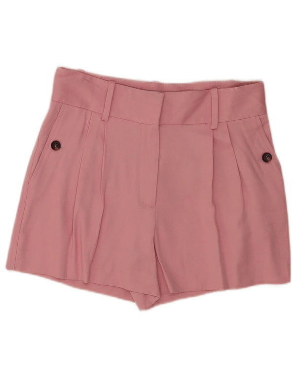 Reiss Womens Pegged Chino Shorts UK 10 Small W30 Pink Viscose