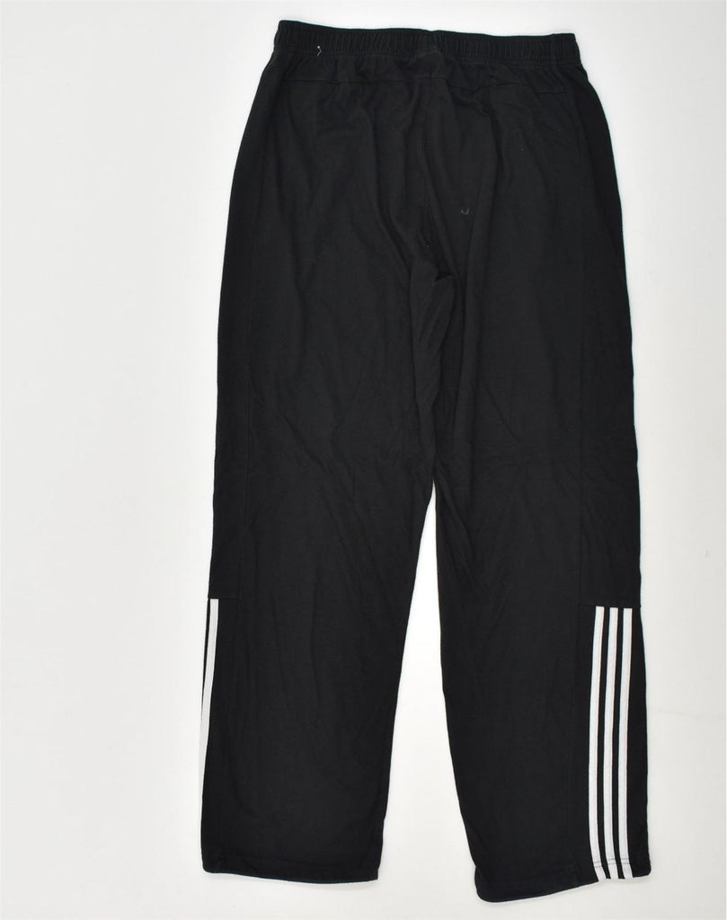 ADIDAS Womens Tracksuit Trousers UK 14 Large Black Cotton | Vintage Adidas | Thrift | Second-Hand Adidas | Used Clothing | Messina Hembry 