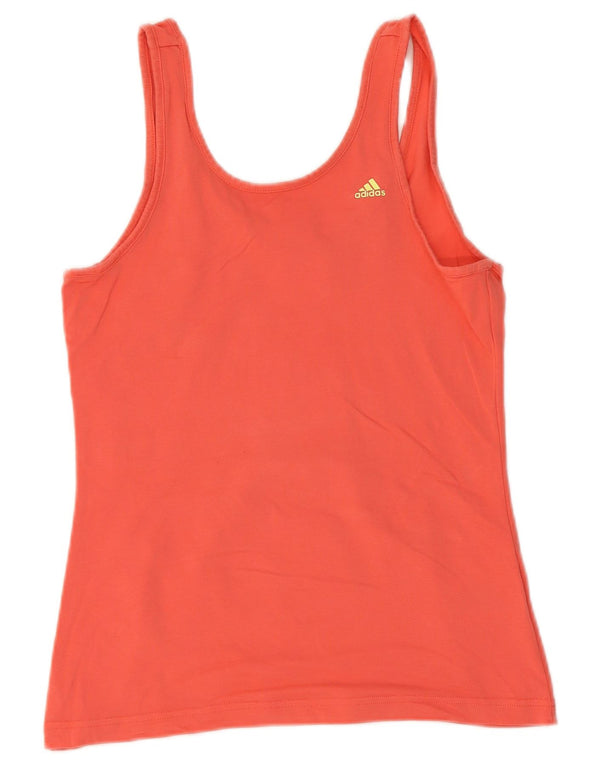Adidas Girls Graphic Vest Top 14-15 Years Orange Cotton