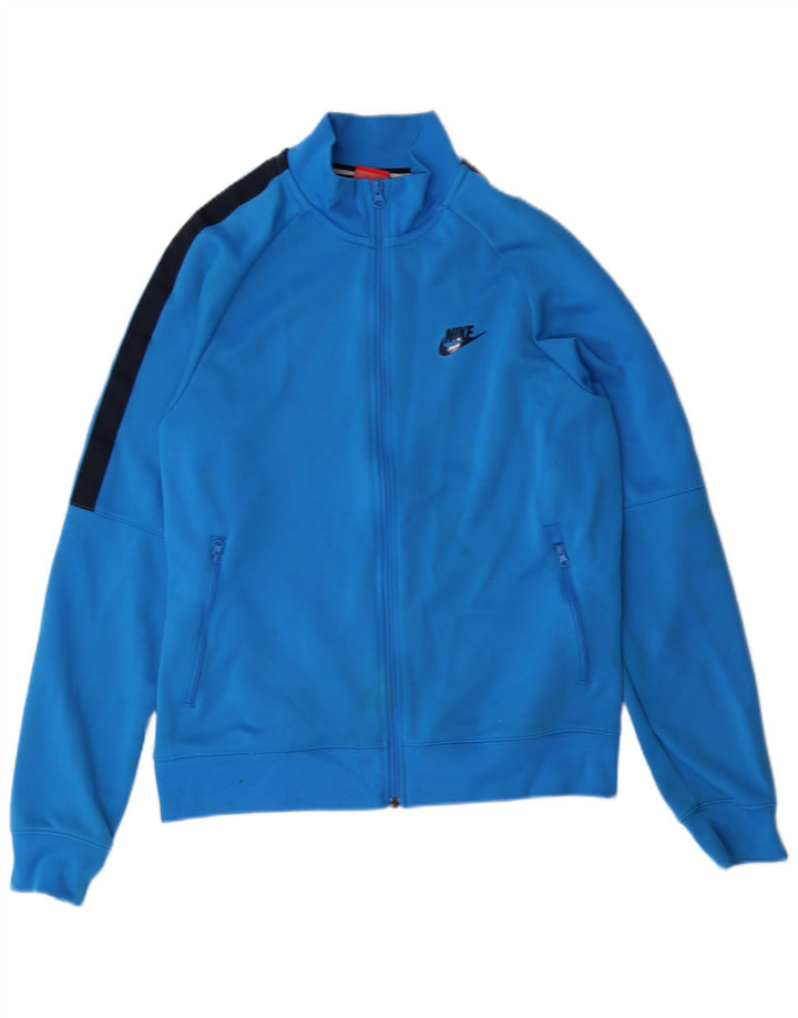 Nike Mens Tracksuit Top Jacket Medium Blue Polyester