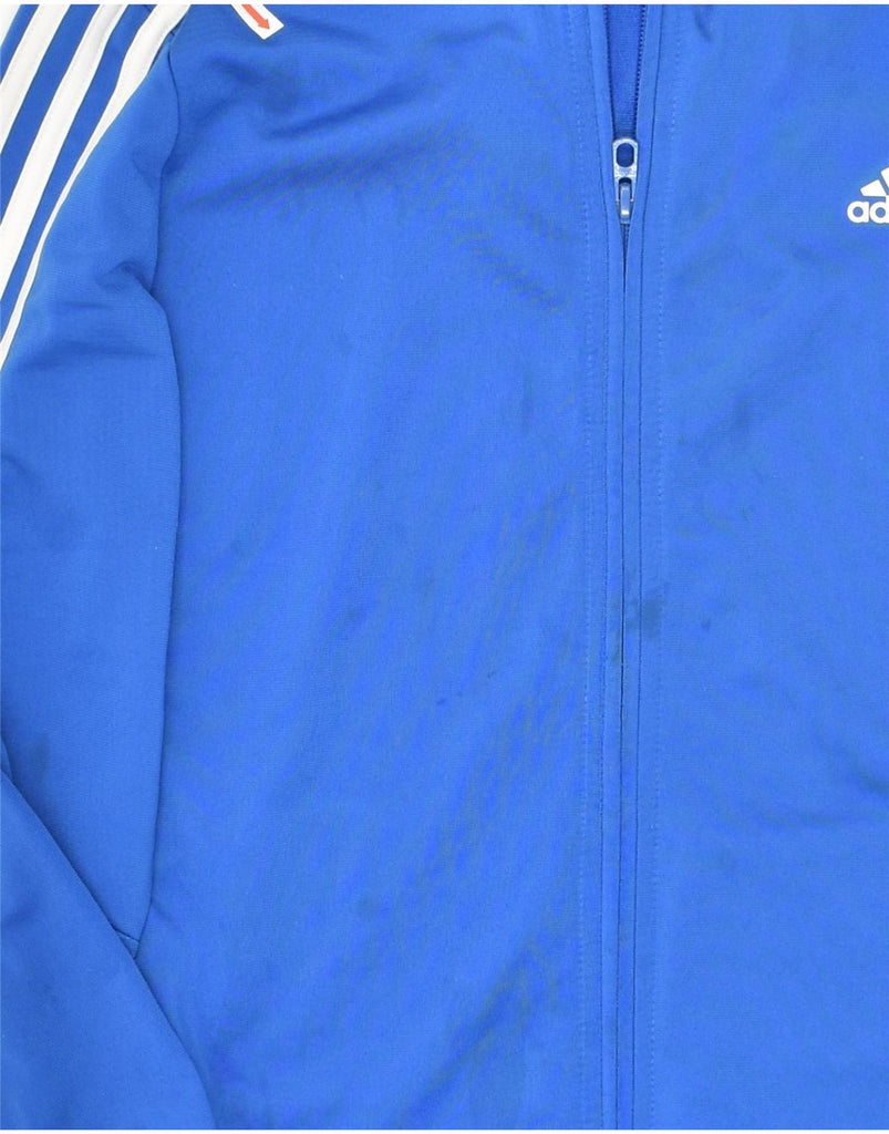 ADIDAS Boys Graphic Tracksuit Top Jacket 13-14 Years Blue Polyester | Vintage Adidas | Thrift | Second-Hand Adidas | Used Clothing | Messina Hembry 