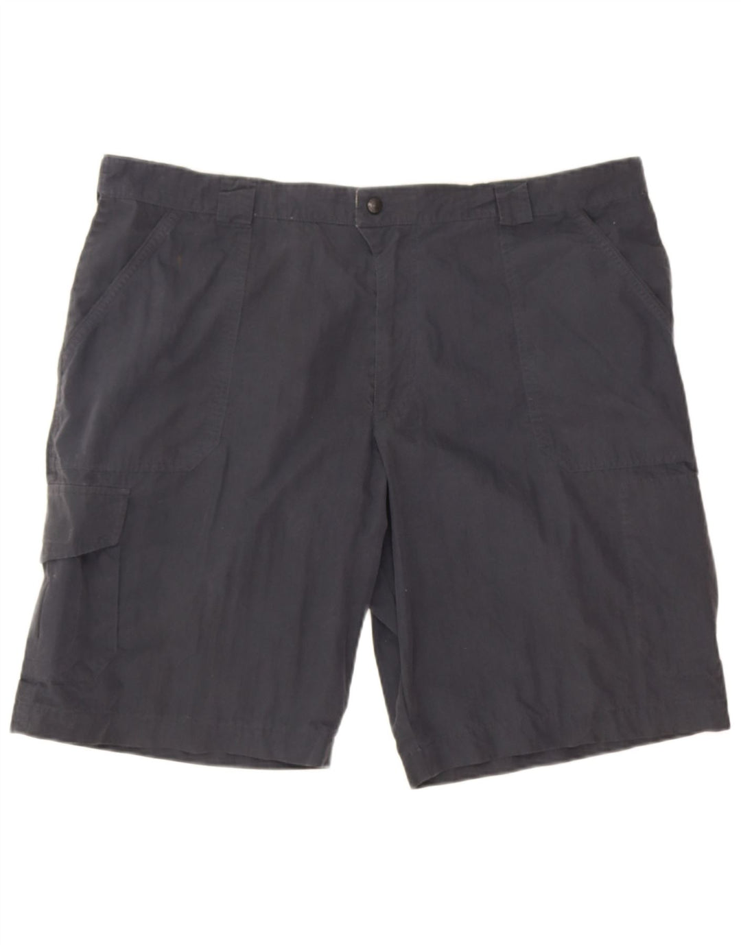 Marks & Spencer Mens Cargo Shorts W42 2XL Navy Blue Cotton