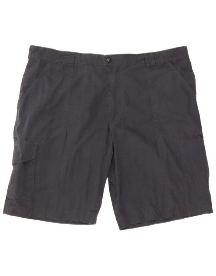 Marks & Spencer Mens Cargo Shorts W42 2XL Navy Blue Cotton