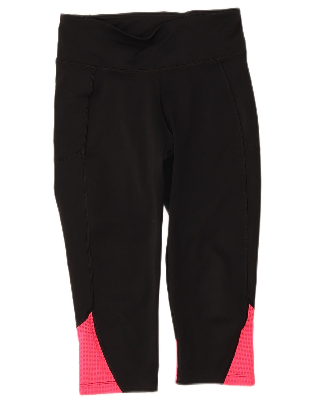 Under Armour Womens Capri Leggings UK 8 Small Black Colourblock