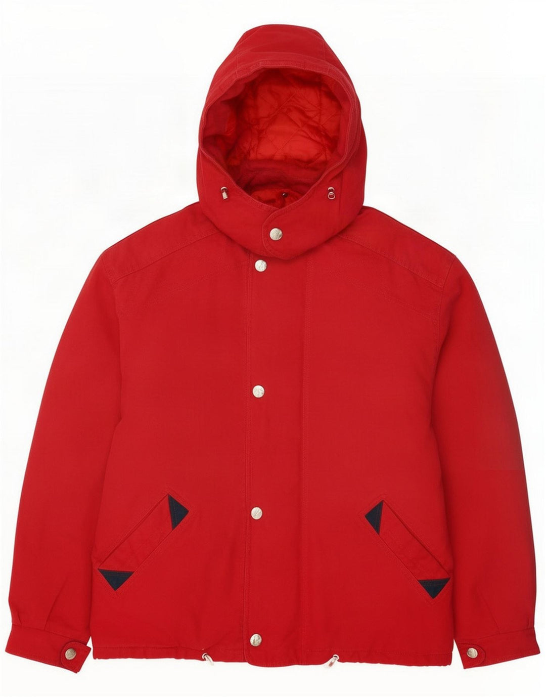 Oboe Mens Hooded Padded Jacket UK 40 Large Red Cotton