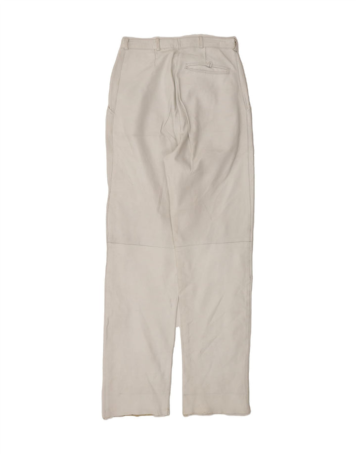 VINTAGE Womens Straight Casual Trousers W22 L28 White Vintage Vintage and Second-Hand Vintage from Messina Hembry 