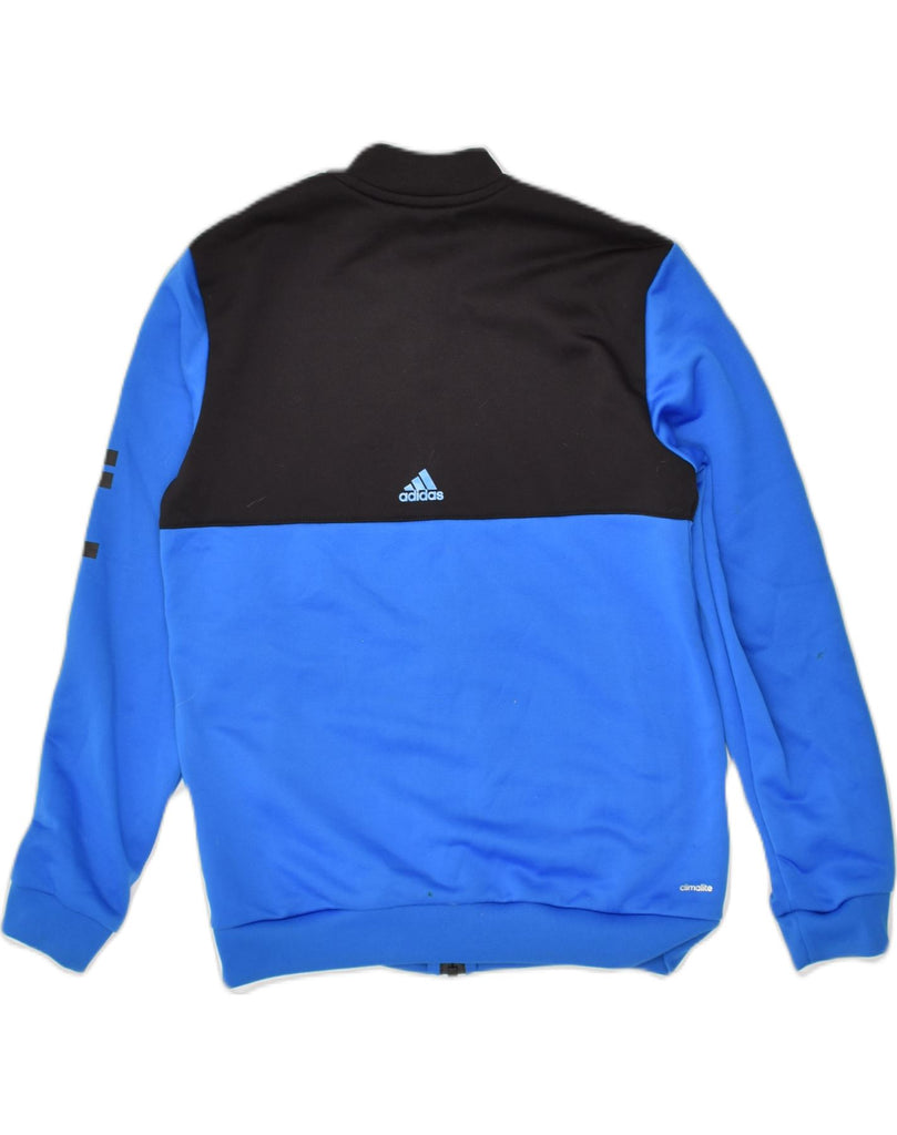 ADIDAS Boys Tracksuit Top Jacket 11-12 Years Blue Colourblock Polyester | Vintage Adidas | Thrift | Second-Hand Adidas | Used Clothing | Messina Hembry 